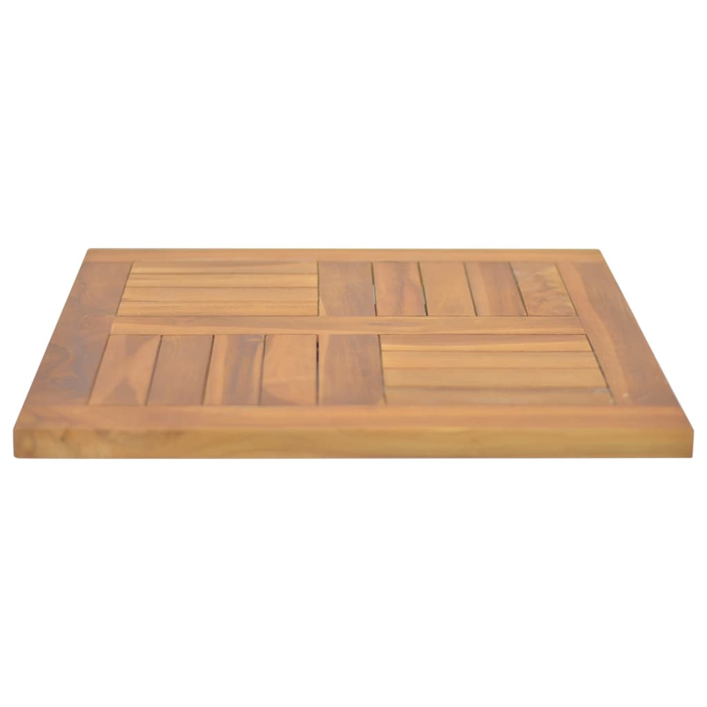 Fyrkantig bordsskiva 50x50x2,5 cm massiv teak