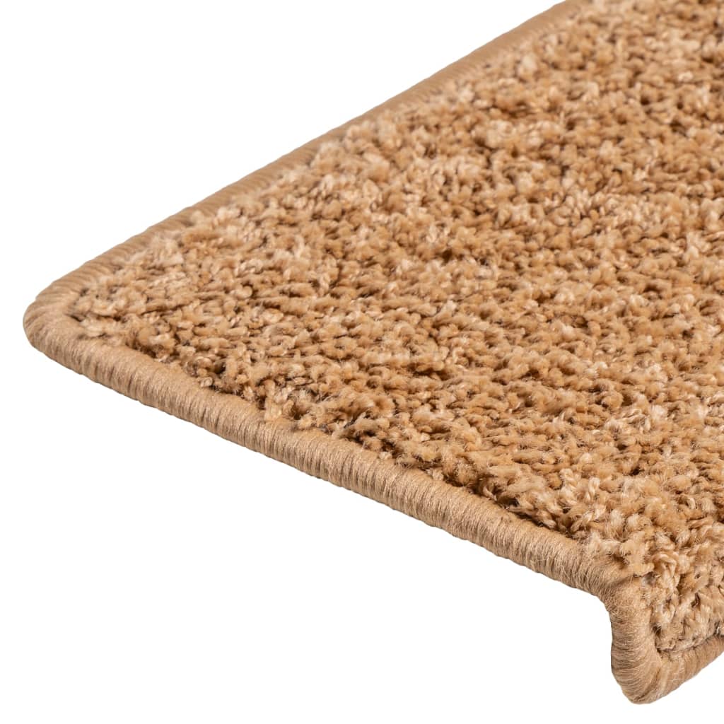 Trappstegsmattor 10 st 65x21x4 cm beige