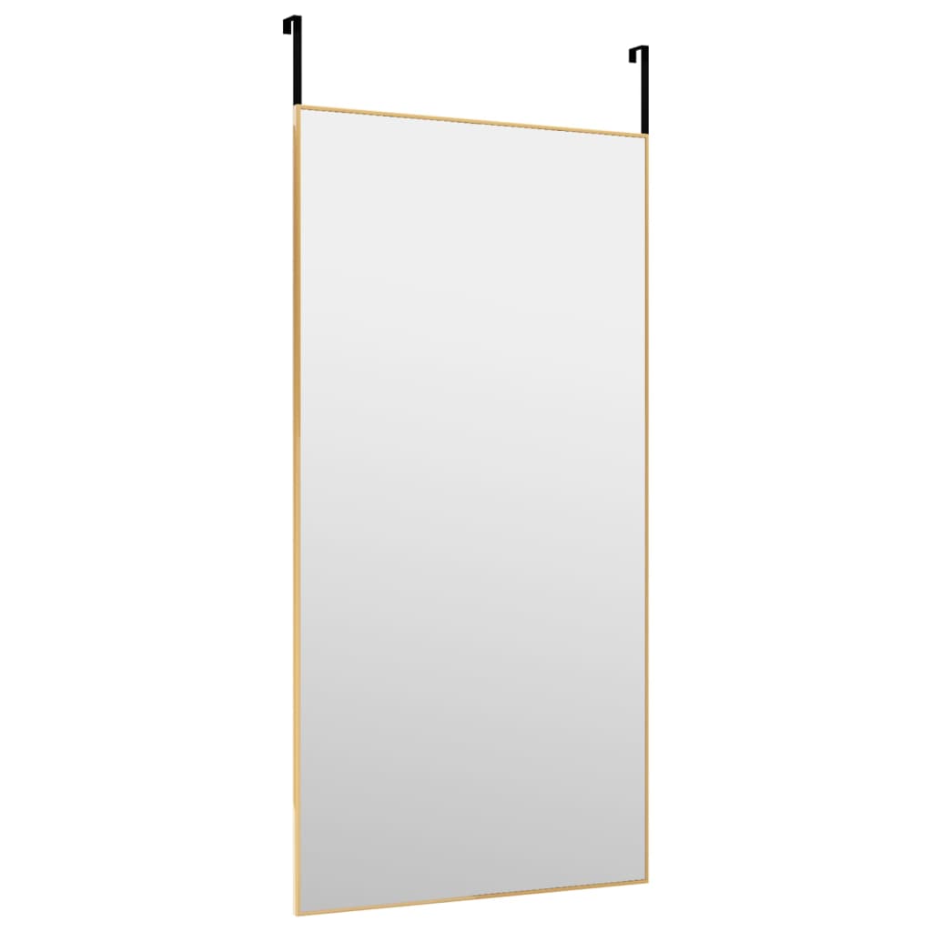 Dörrspegel guld 50x100 cm glas och aluminium