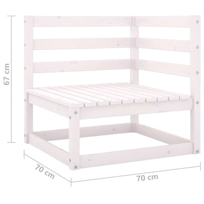 Hörnsektion till pallsoffa 2 st vit massiv furu