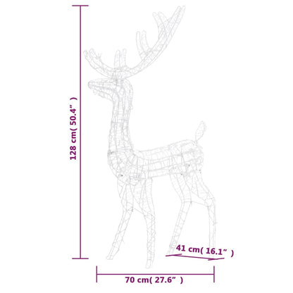 Juldekoration ren akryl 140 LED 120 cm flerfärgad