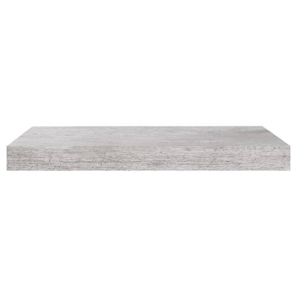 Svävande vägghyllor 4 st betonggrå 50x23x3,8 cm MDF