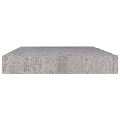 Svävande vägghyllor 4 st betonggrå 50x23x3,8 cm MDF