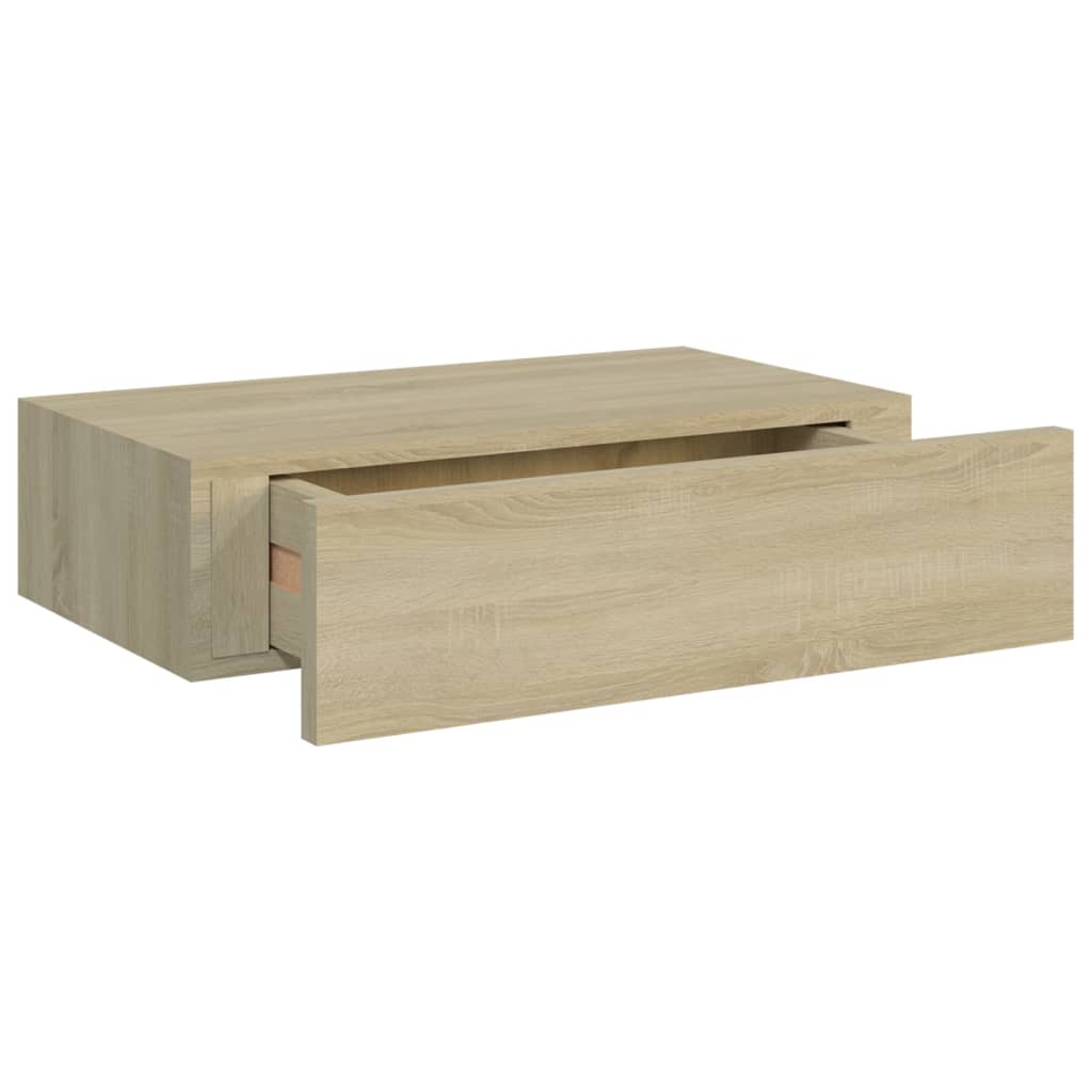 Väggmonterade lådor ek 2 st 40x23,5x10 cm MDF