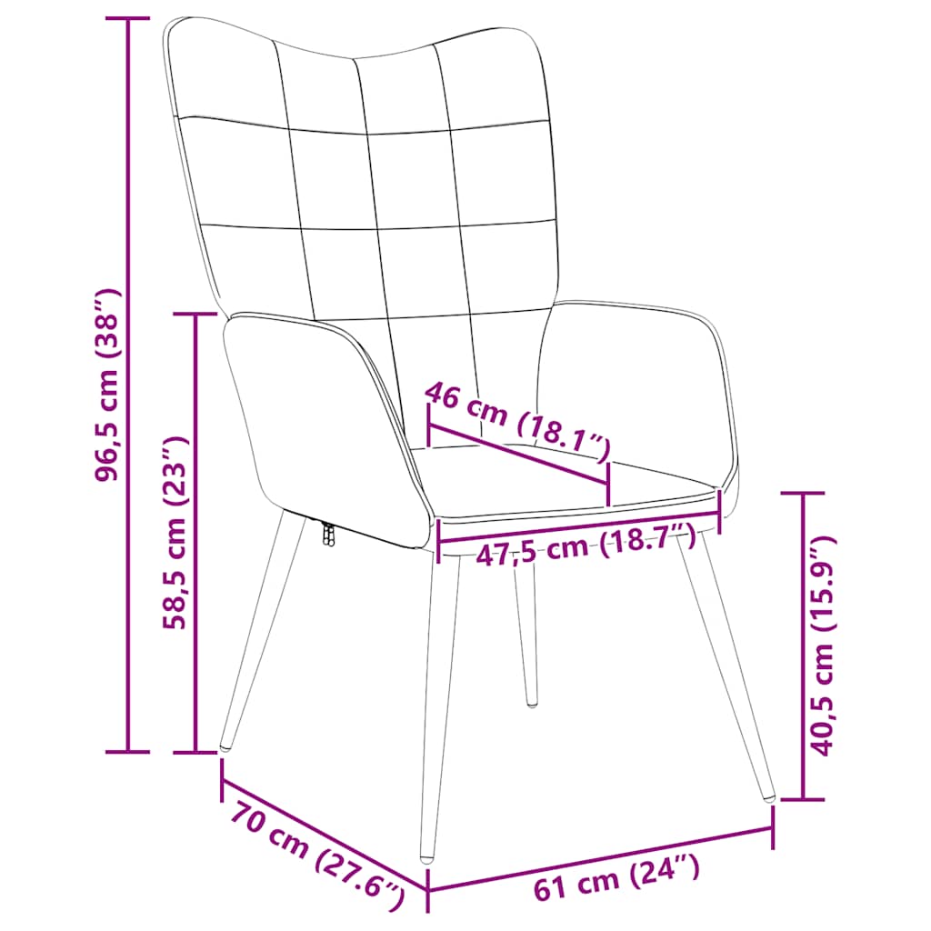 Vilstol gräddvit tyg