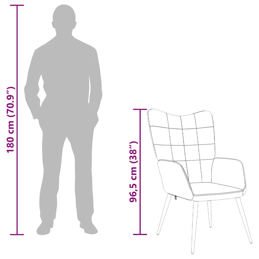 Vilstol gräddvit tyg