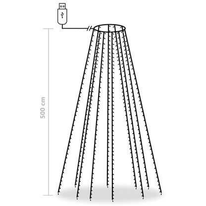 Julgransbelysning 500 cm med 500 lysdioder blå inne/ute