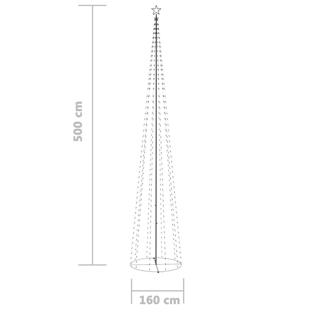 Julgranskon 752 kallvita LEDs 160x500 cm