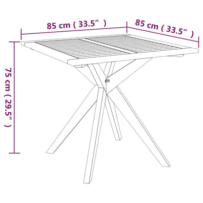 Trädgårdsbord 85x85x75 cm massivt akaciaträ