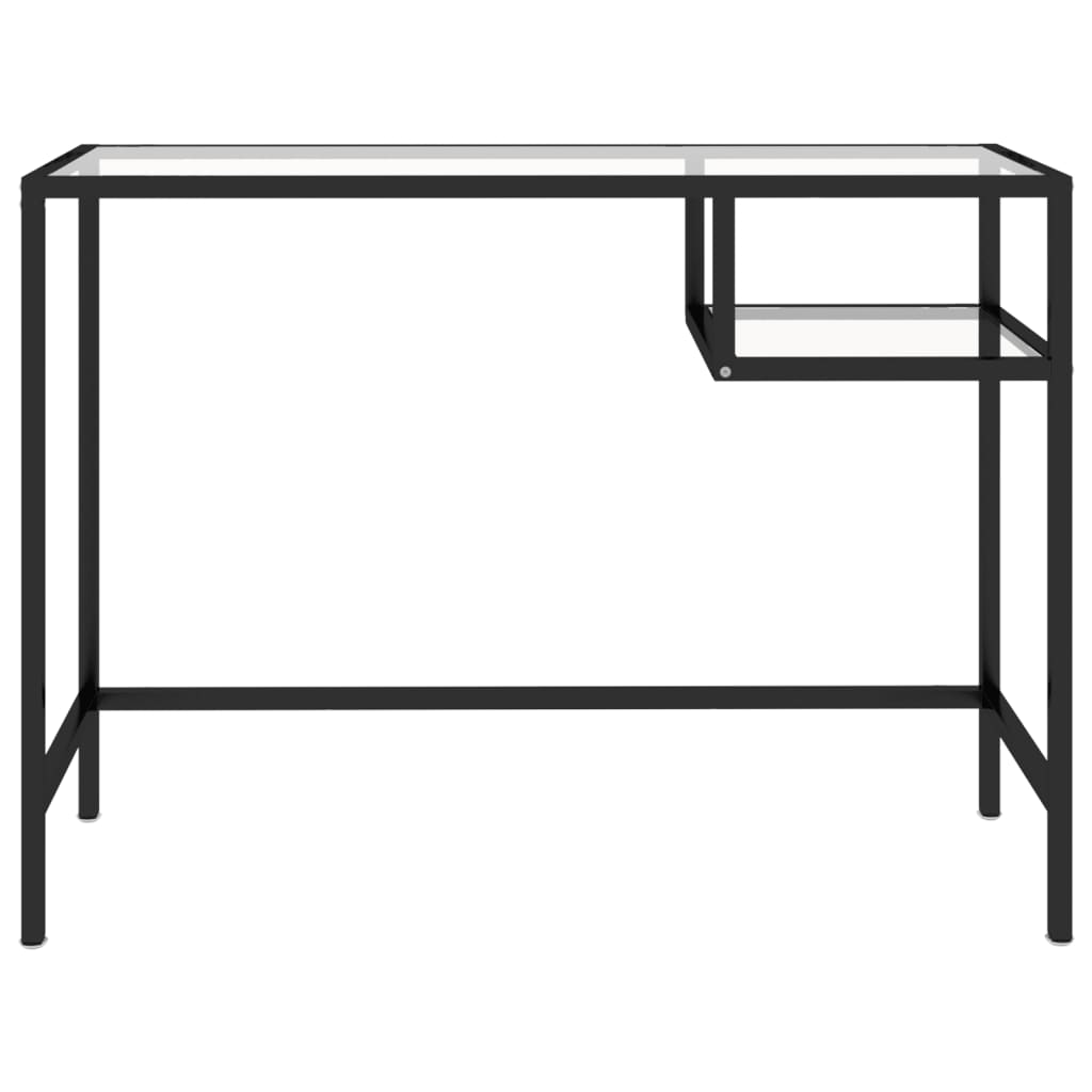 Datorbord genomskinlig 100x36x74 cm glas