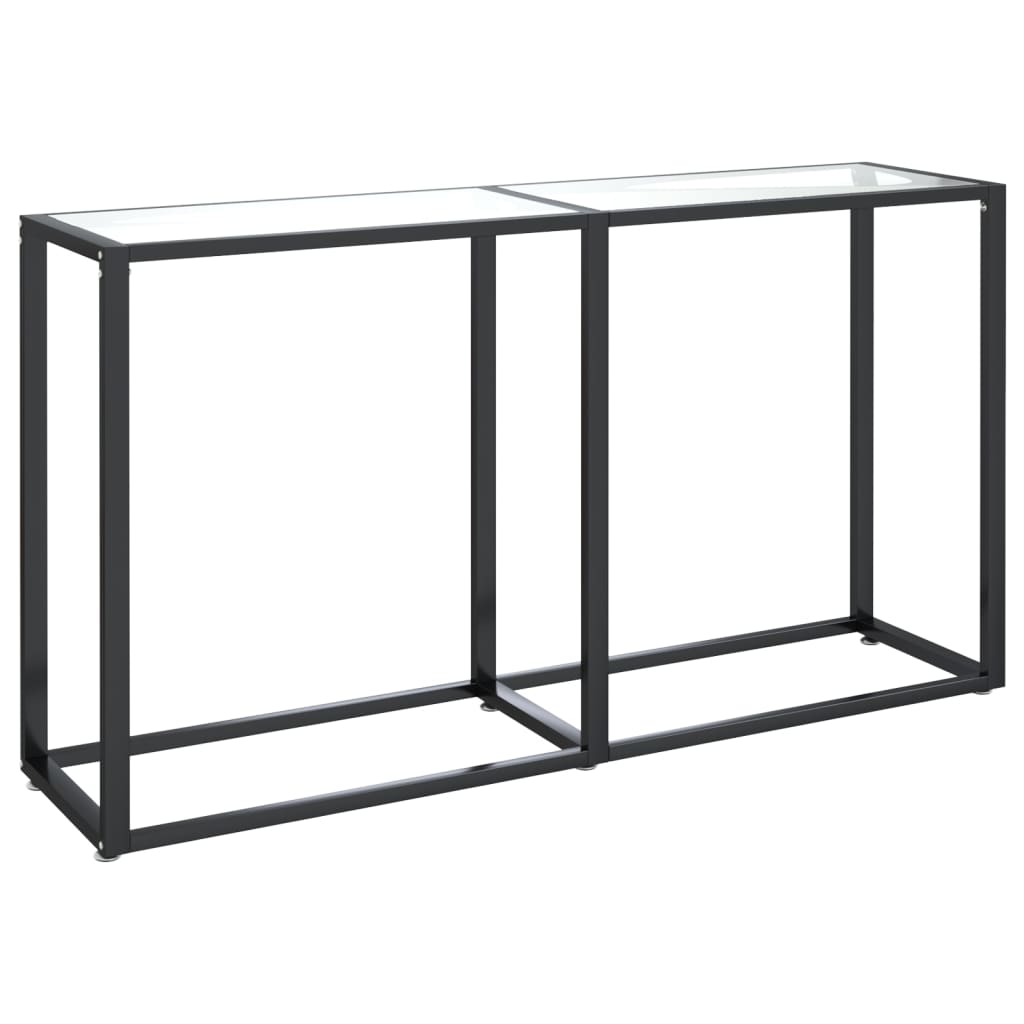 Konsolbord transparent 140x35x75,5 cm härdat glas