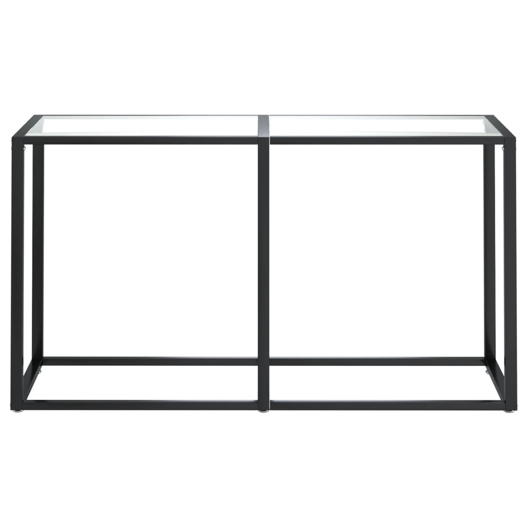 Konsolbord transparent 140x35x75,5 cm härdat glas