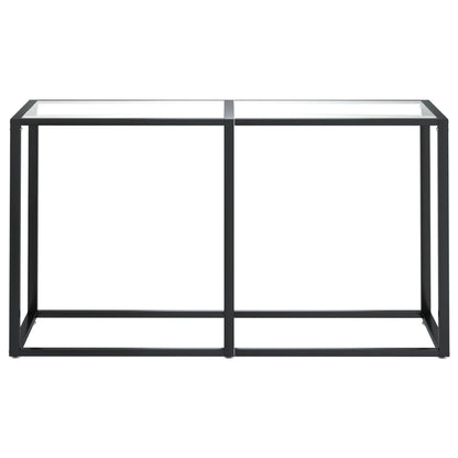 Konsolbord transparent 140x35x75,5 cm härdat glas