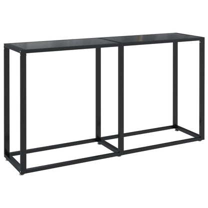 Konsolbord svart 140x35x75,5 cm härdat glas