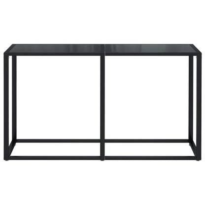 Konsolbord svart 140x35x75,5 cm härdat glas