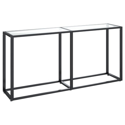 Konsolbord transparent 160x35x75,5 cm härdat glas