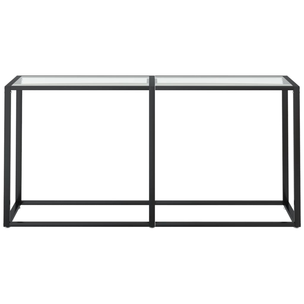 Konsolbord transparent 160x35x75,5 cm härdat glas