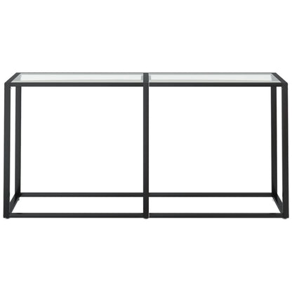 Konsolbord transparent 160x35x75,5 cm härdat glas