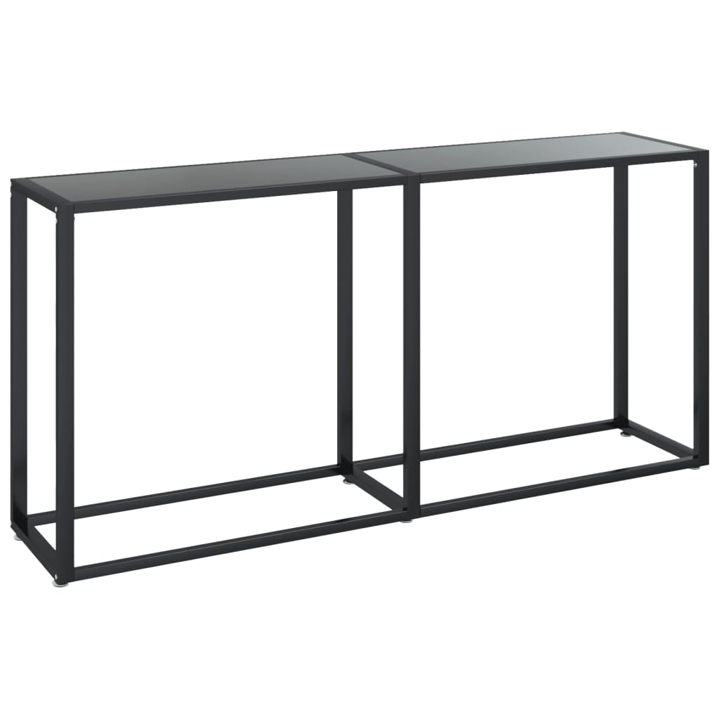 Konsolbord svart 160x35x75,5 cm härdat glas