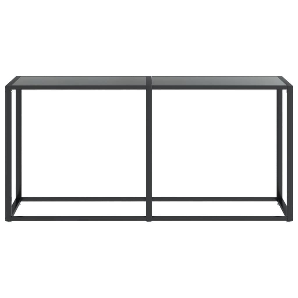 Konsolbord svart 160x35x75,5 cm härdat glas