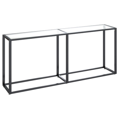 Konsolbord transparent 180x35x75,5 cm härdat glas