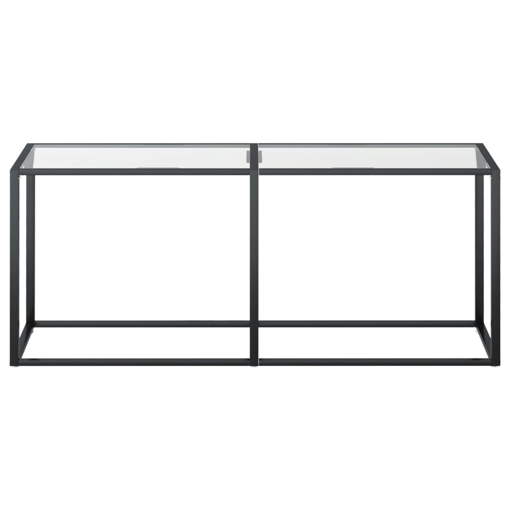 Konsolbord transparent 180x35x75,5 cm härdat glas