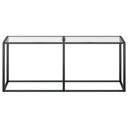 Konsolbord transparent 180x35x75,5 cm härdat glas