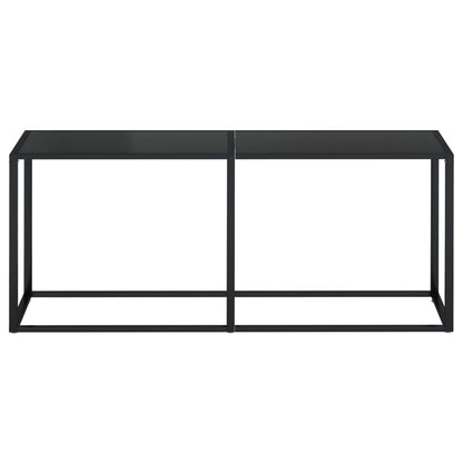 Konsolbord svart 180x35x75,5 cm härdat glas