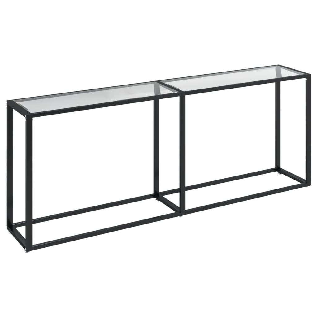 Konsolbord transparent 200x35x75,5 cm härdat glas