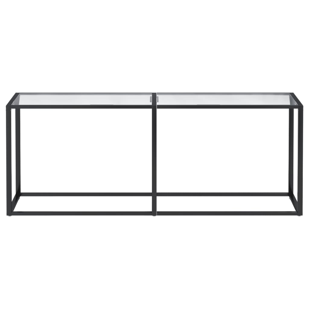 Konsolbord transparent 200x35x75,5 cm härdat glas