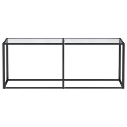 Konsolbord transparent 200x35x75,5 cm härdat glas