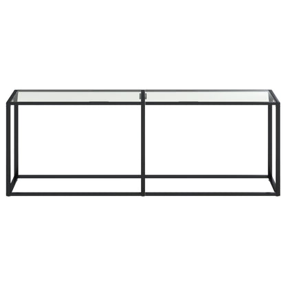 Konsolbord transparent 220x35x75,5 cm härdat glas