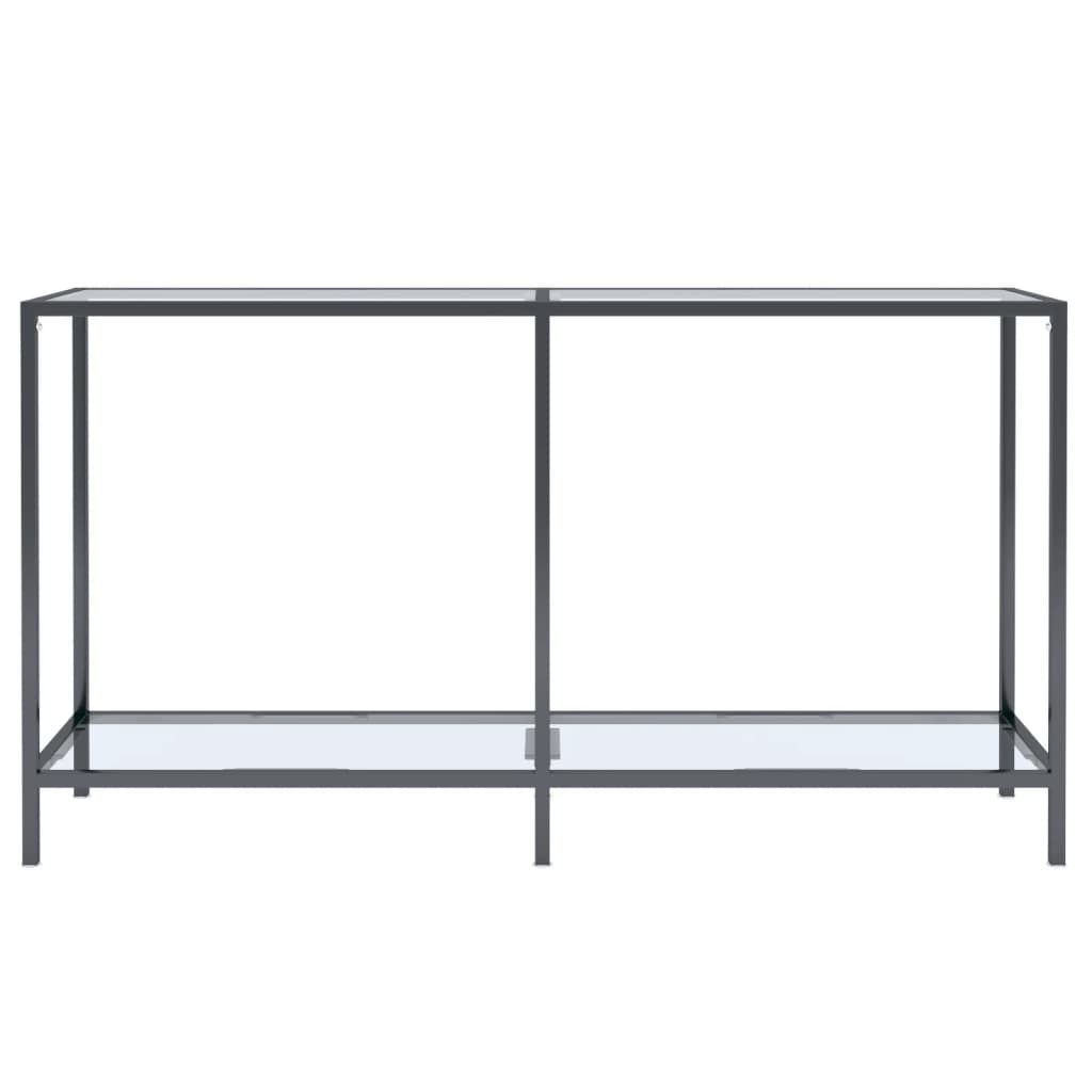 Konsolbord transparent 140x35x75,5 cm härdat glas