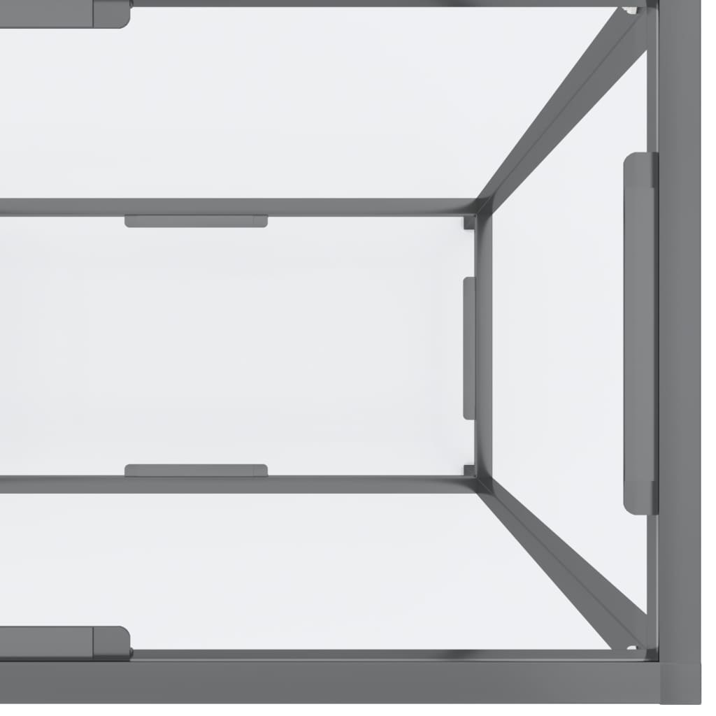 Konsolbord transparent 140x35x75,5 cm härdat glas