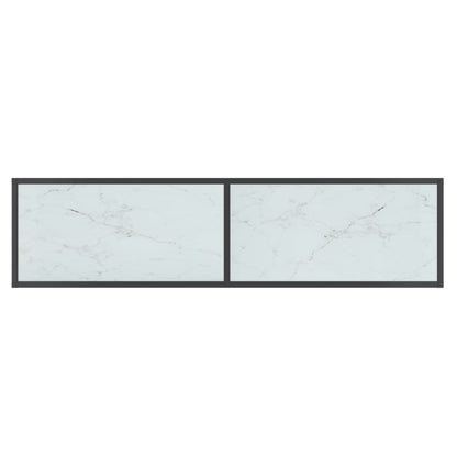 Konsolbord vit 140x35x75,5 cm härdat glas