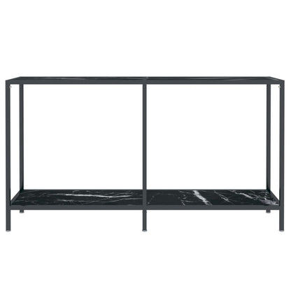 Konsolbord svart 140x35x75,5 cm härdat glas