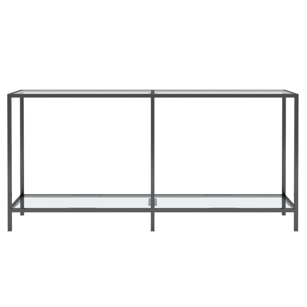 Konsolbord transparent 160x35x75 cm härdat glas