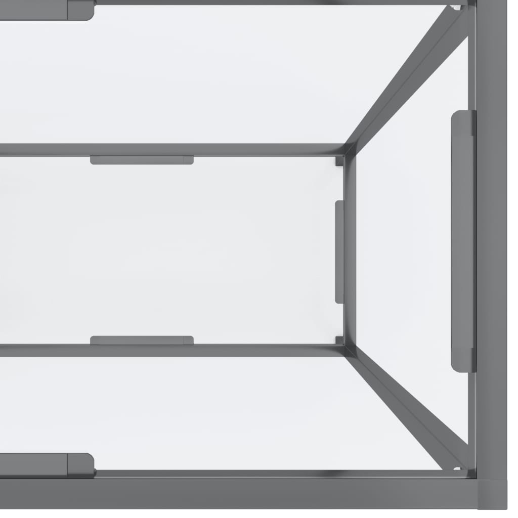 Konsolbord transparent 160x35x75 cm härdat glas