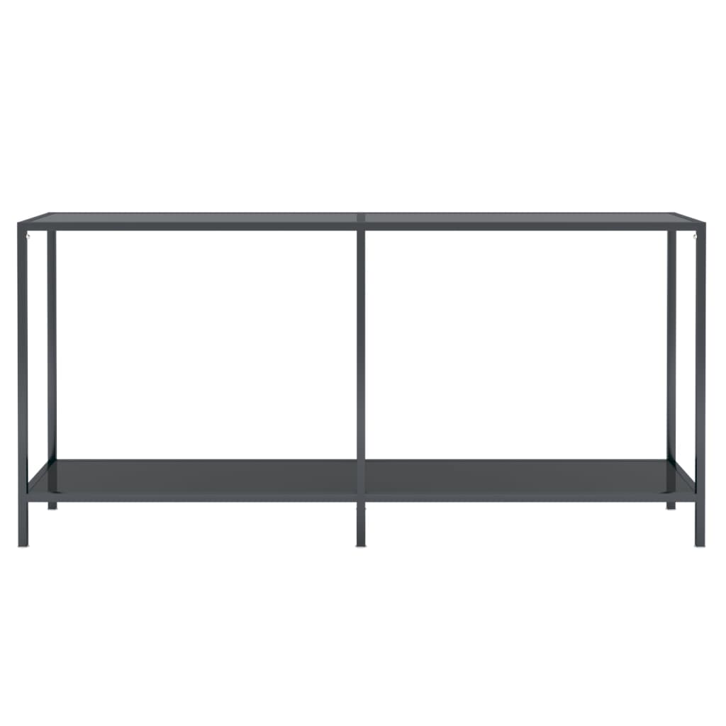 Konsolbord svart 160x35x75 cm härdat glas