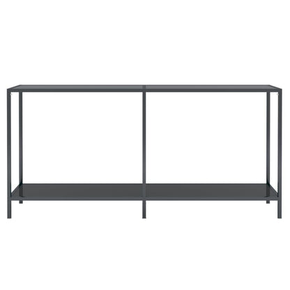 Konsolbord svart 160x35x75 cm härdat glas