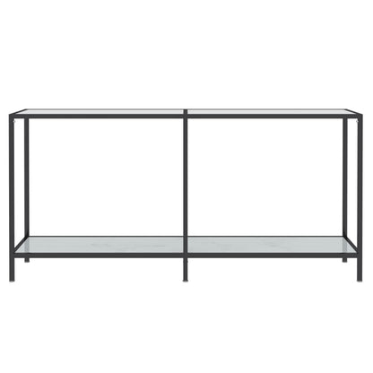 Konsolbord vit 160x35x75 cm härdat glas