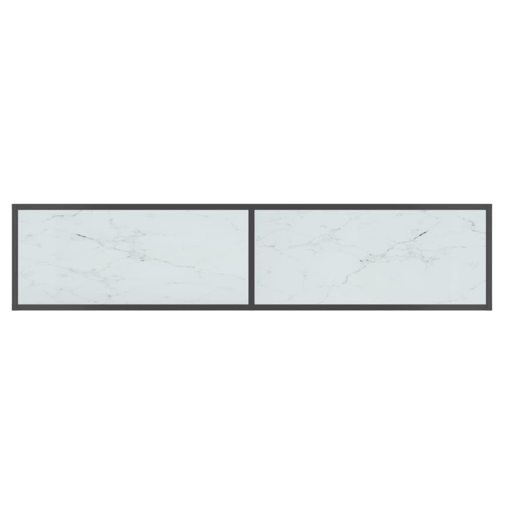 Konsolbord vit 160x35x75 cm härdat glas