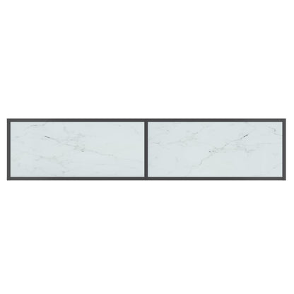 Konsolbord vit 160x35x75 cm härdat glas