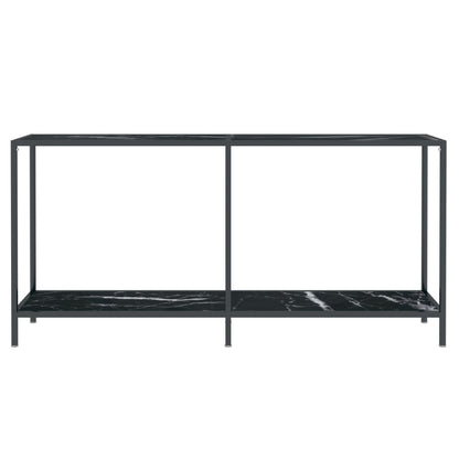 Konsolbord svart 160x35x75,5 cm härdat glas