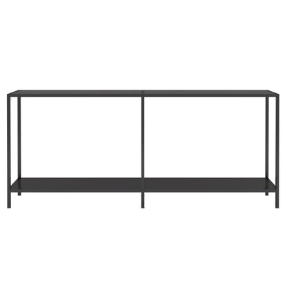 Konsolbord svart 180x35x75,5 cm härdat glas