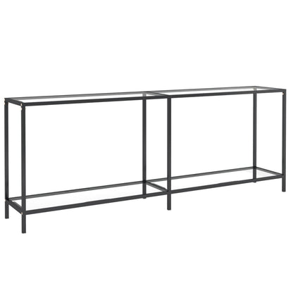 Konsolbord transparent 200x35x75,5 cm härdat glas