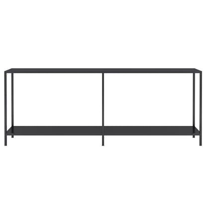 Konsolbord svart 200x35x75,5 cm härdat glas