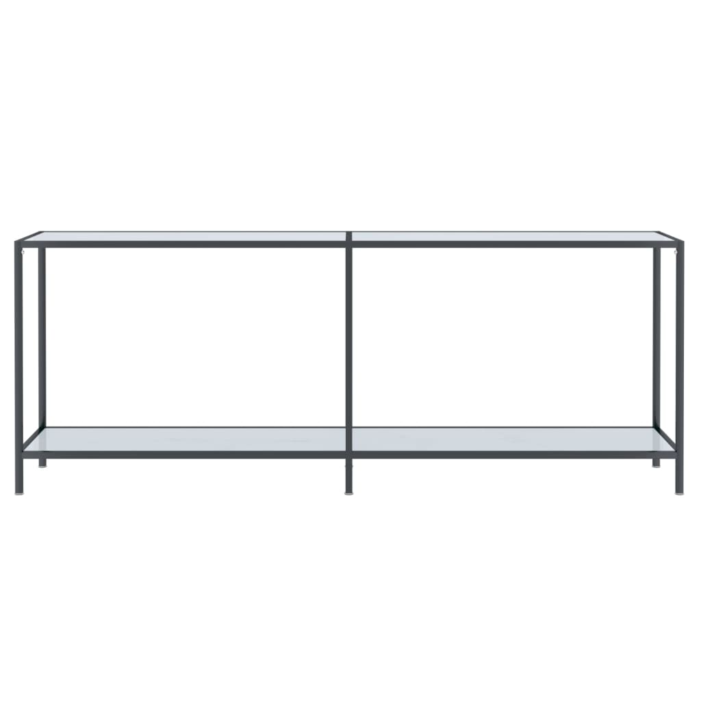 Konsolbord vit 200x35x75,5 cm härdat glas