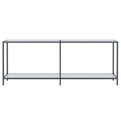 Konsolbord vit 200x35x75,5 cm härdat glas