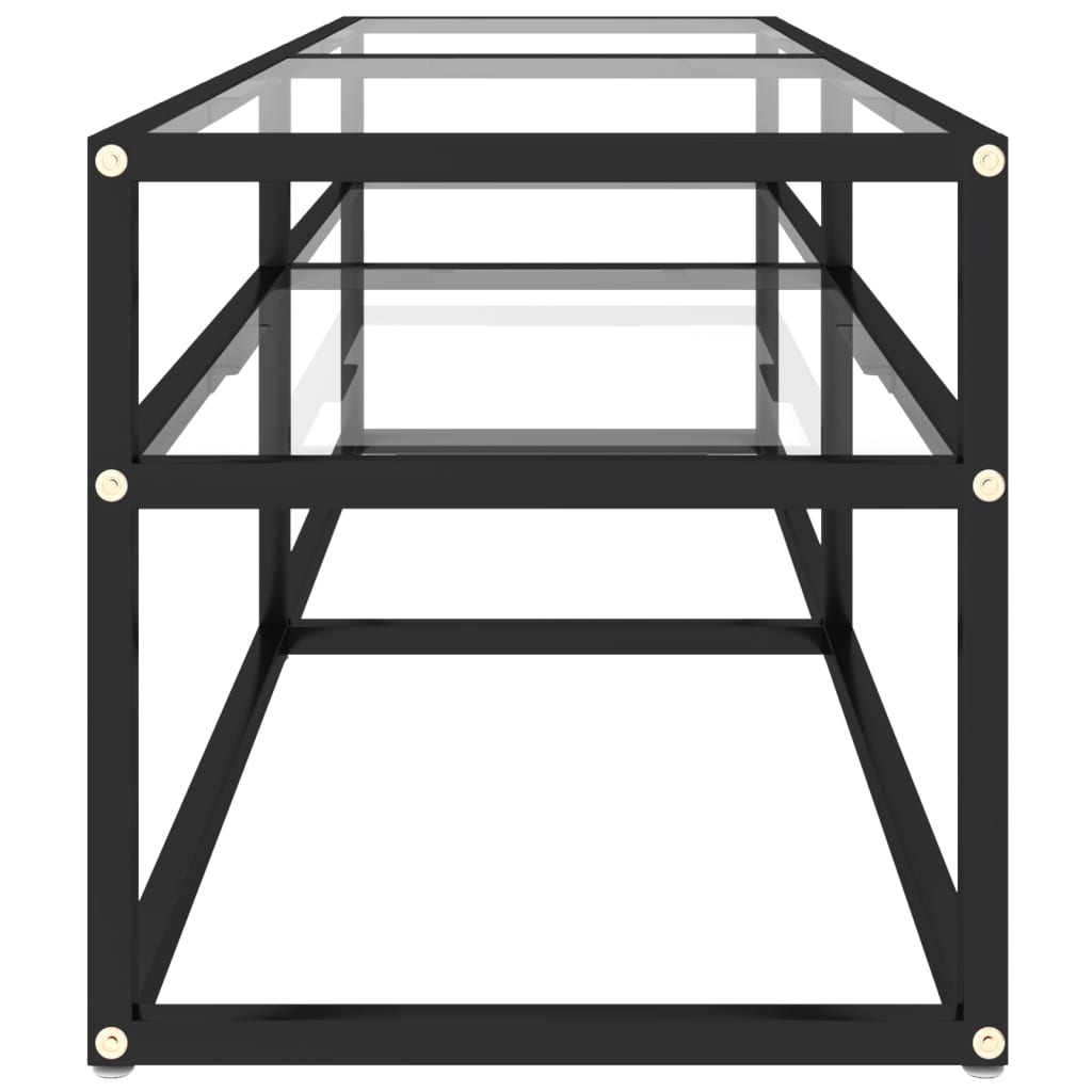 Tv-bänk transparent 140x40x40,5 cm härdat glas